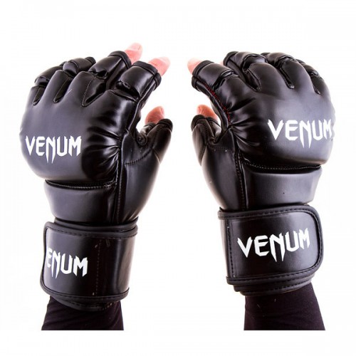 Рукавички для MMA Venum Flex L, чорний, код: VM364-LBL-WS