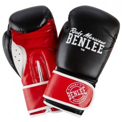 Боксерські рукавички Benlee Carlos 10 унцій, чорний-червоний, код: 199155/1502-IA