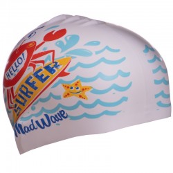 Шапочка для плавання дитяча MadWave Junior Surfer білий, код: M057912_W