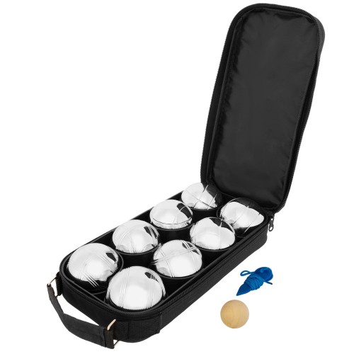 Петанк (бочче) PlayGame 8 сталевих кульок (ø7,3см) у PVC чохлі, срібний, код: IG-5333-S52