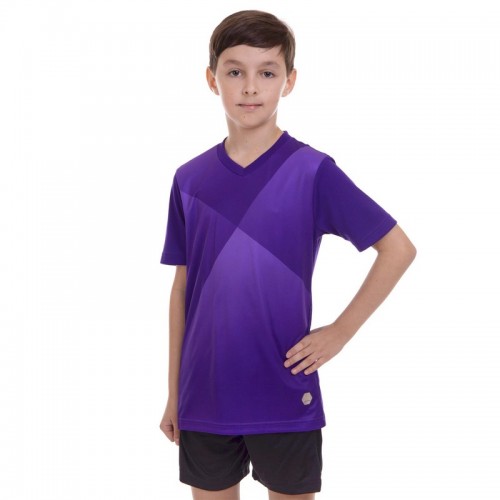 Форма футбольна підліткова PlayGame розмір 26, ріст 130, фіолетовий-чорний, код: CO-1902B_26VBK-S52