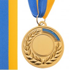 Заготівля медалі спортивної PlayGame Ukraine золотий, код: C-3241_G-S52