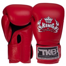 Рукавички боксерські Top King Super Air шкіряні 10 унцій, червоний, код: TKBGSA_10R-S52