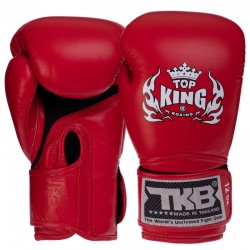 Рукавички боксерські Top King Super Air шкіряні 10 унцій, червоний, код: TKBGSA_10R-S52