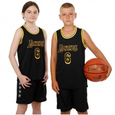 Форма баскетбольна дитяча NB-Sport L (8 років), 130-135см, чорний-жовтий, код: BA-9967_LBKY