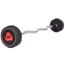 Штанга фіксована вигнута поліуретанова Li Nuo довжина-116см 30кг, код: TA-3623-30-S52 Штанга фіксована вигнута поліуретанова Li Nuo довжина-116см 30кг, код: TA-3623-30-S52