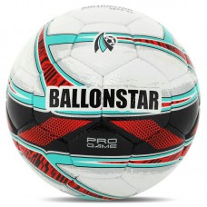 М"яч футбольний Ballonstar №5 PU, білий-червоний, код: FB-4403_R М"яч футбольний Ballonstar №5 PU, білий-червоний, код: FB-4403_R