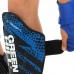 Захист гомілки та стопи дитячий Муай Тай, Кікбоксинг GreenHill L, чорний-синій, код: GH068_LBKBL