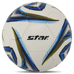 М"яч футбольний Star Exceed Plus PU, білий-синій, код: SB4045TB-S52