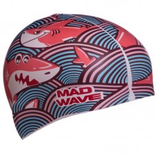 Шапочка для плавання дитяча MadWave Junior Sharky бірюзовий, код: M057911_T