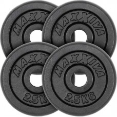Набір дисків Maxxiva 4х2,5 кг, чорний, код: M-10085422-IN