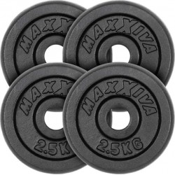 Набір дисків Maxxiva 4х2,5 кг, чорний, код: M-10085422-IN