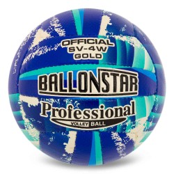 М"яч волейбольний Ballonstar SV-4W Gold №5 PU, синій-бірюзовий, код: VB-5205-S52