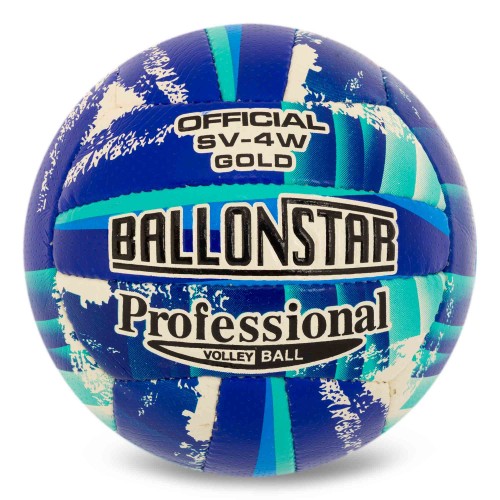 М"яч волейбольний Ballonstar SV-4W Gold №5 PU, синій-бірюзовий, код: VB-5205-S52 М"яч волейбольний Ballonstar SV-4W Gold №5 PU, синій-бірюзовий, код: VB-5205-S52