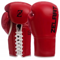Рукавички боксерські Zelart PU 10 унцій, червоний, код: BO-1348_10_R-S52