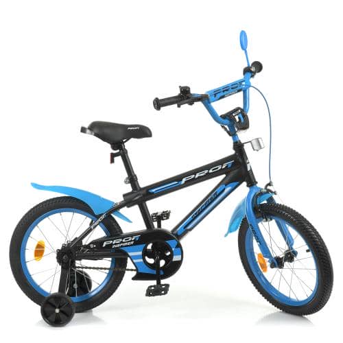 Велосипед дитячий Profi Kids Inspirer d=18, чорний-чиній (мат), код: Y18323-1-MP