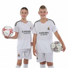 Форма футбольна дитяча Real Madrid домашня 2024, розмір 22, зріст 125-130, білий-чорний, код: CO-3755_22