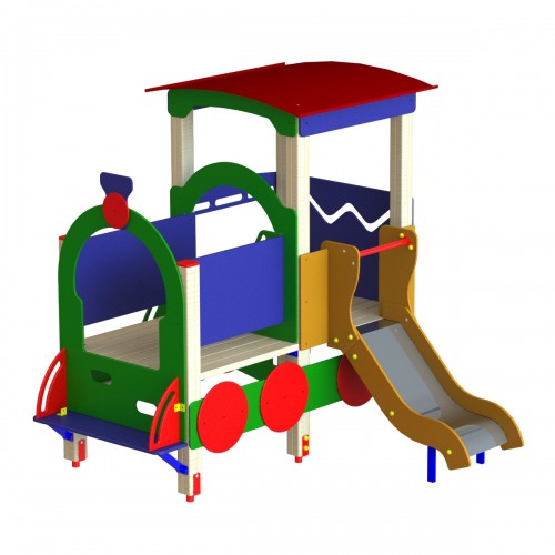 Гімнастичний комплекс Miros "Паровозик" 2430х2250х2350 мм, код: DIO403.1