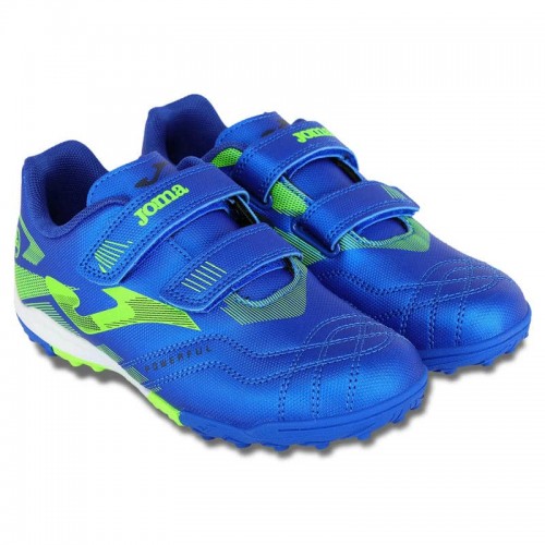 Сороконіжки дитячі Joma Powerfull розмір 32-EUR/31-UKR, синій-салатовий, код: POJS2504TFV_31 Сороконіжки дитячі Joma Powerfull розмір 32-EUR/31-UKR, синій-салатовий, код: POJS2504TFV_31