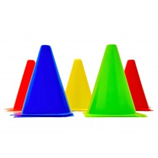 Конуси-фішки спортивні EasyFit 17 см (набір з 10 штук) різнокольорові, код: EF-1678-10M-EF Конуси-фішки спортивні EasyFit 17 см (набір з 10 штук) різнокольорові, код: EF-1678-10M-EF