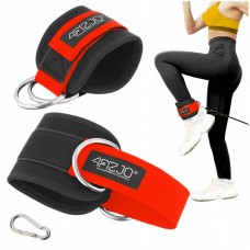 Манжети для тяги 4FIZJO Ankle Strap 2 шт Black/Red, код: P-5907739314819