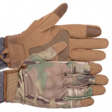 Рукавички тактичні з закритими пальцями Tactical Military Rangers S, камуфляж Multicam, код: BC-9878_SKM