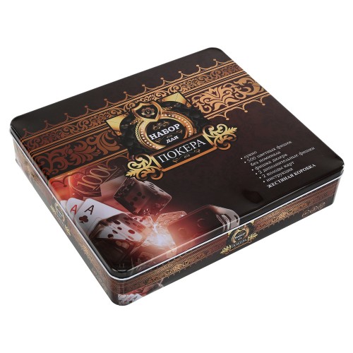 Набір для покеру в металевій коробці PlayGame 500 фішок, код: 6615K-S52