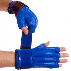 Снарядні рукавички Zelart L синій, код: ZB-4011_LBL
