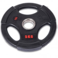 Диски обгумовані Life Fitness з потрійним хватом і металевою втулкою 5 кг (d-51мм), код: SC-80154B-5-S52