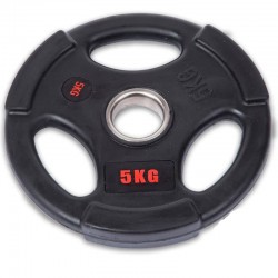 Диски обгумовані Life Fitness з потрійним хватом і металевою втулкою 5 кг (d-51мм), код: SC-80154B-5-S52