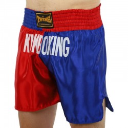 Шорти для тайського боксу та кікбоксингу Twins Kickboxing L, червоний-синій, код: BO-9950_LRBL