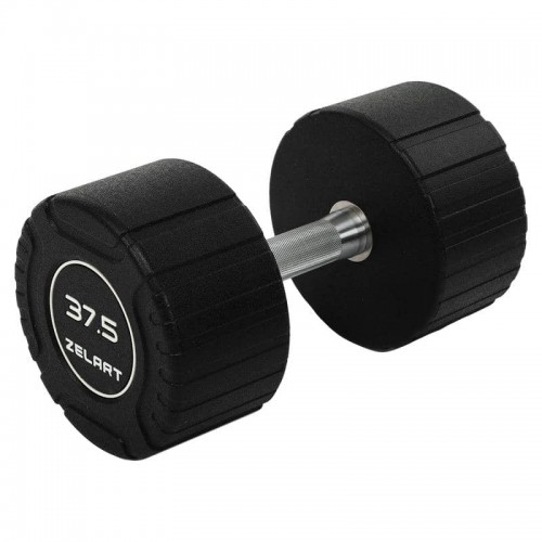 Гантель цільна професійна CPU покриття Zelart 1х37,5кг, чорний, код: TA-3111-37_5