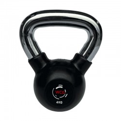 Гиря прогумована з хромованою ручкою WCG 4 кг, код: KPR-4-IF Гиря прогумована з хромованою ручкою WCG 4 кг, код: KPR-4-IF