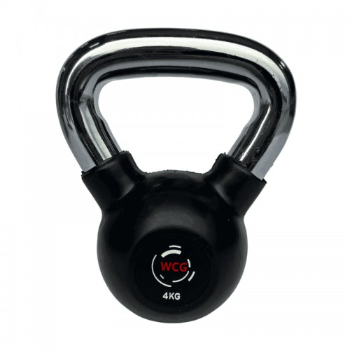 Гиря прогумована з хромованою ручкою WCG 4 кг, код: KPR-4-IF