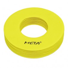Набір плоских фішок з отворами Meta Flat Marker with hole Set Of 10 19 см, жовтий, код: 080101515313