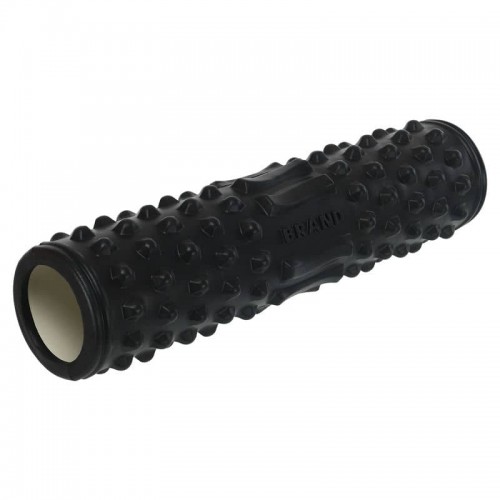 Ролер масажний циліндр (ролик мфр) FitGo Grid Spine Roller, 450x105 мм, чорний, код: FI-9388_BK