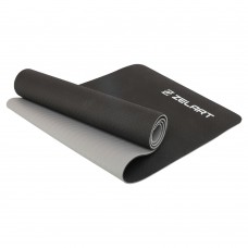 Килимок для йоги та фітнесу Record TPE 1830x610x8 мм, чорний-сірий, код: FI-7676 Килимок для йоги та фітнесу Record TPE 1830x610x8 мм, чорний-сірий, код: FI-7676