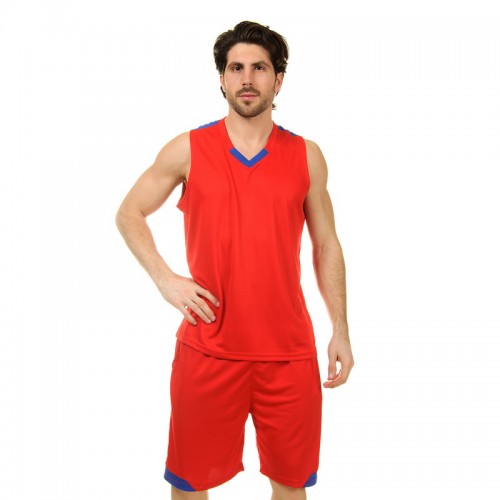 Форма баскетбольна чоловіча PlayGame Lingo 5XL (ріст 185-190), червоний-синій, код: LD-8002_5XLRBL
