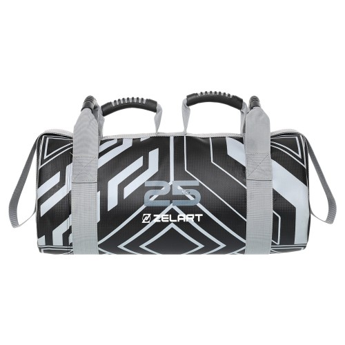 Мішок обтяжувач для функціонального тренінгу Power Bag Mdbuddy 25кг, чорний, код: FI-2820-25