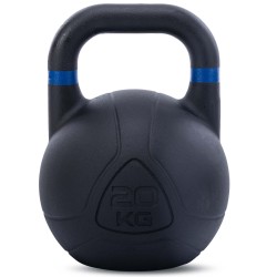Гиря змагальна цільна чавунна пофарбована LiveUp 20кг, чорний, код: LP8044-20-S52
