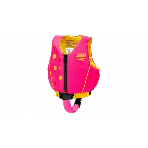 Жилет для плавання дитячий Aqua Speed Swim Star 19-30 років, малиновий-жовтий, код: 5905718611324
