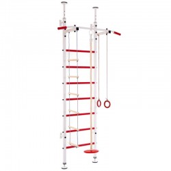 Шведська стінка-стійка з турніком BioGym Юніс біло-червоний, код: L-6776-S52 Шведська стінка-стійка з турніком BioGym Юніс біло-червоний, код: L-6776-S52