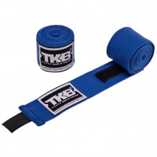 Бинти боксерські бавовн з еластаном Top King Hand Wraps 4м, синій, код: TKHWR-01_BL