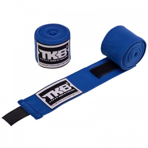 Бинти боксерські бавовн з еластаном Top King Hand Wraps 4м, синій, код: TKHWR-01_BL