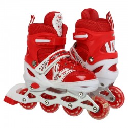 Роликові ковзани розсувні Fei Bao S (31-34), червоний-сірий, код: SF-805_SR Роликові ковзани розсувні Fei Bao S (31-34), червоний-сірий, код: SF-805_SR