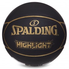 М"яч баскетбольний Spalding HighLight №7 чорний, код: 76869Y-S52