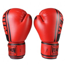 Боксерські рукавички Venum, PVC, 10oz, червоний, код: VM19-10R-WS