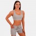 Спортивний топ GymBeam Clothing Mesh Panel Grey L, сірий, код: 219724-GB