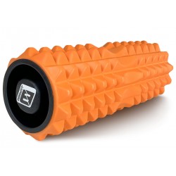 Масажний ролик EasyFit Grid Roller v.1.2 із заглушками з обох сторін 330х130 мм, помаранчевий, код: EF-2022a-OR