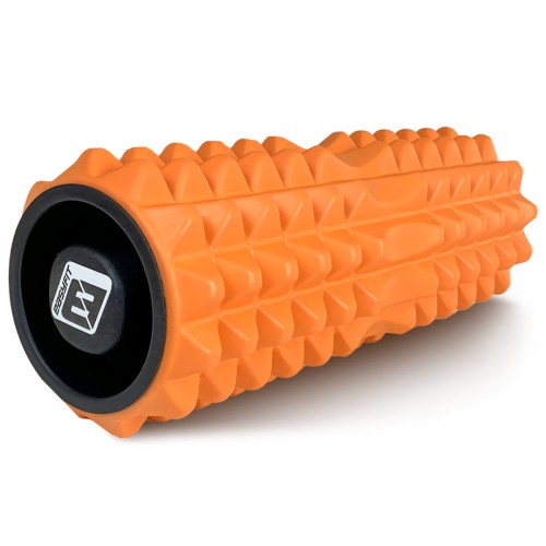 Масажний ролик EasyFit Grid Roller v.1.2 із заглушками з обох сторін 330х130 мм, помаранчевий, код: EF-2022a-OR